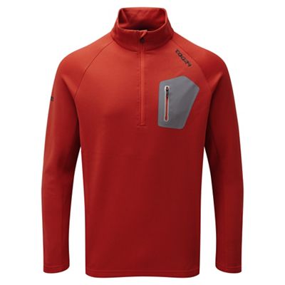 Fire red neo tcz shell zip neck